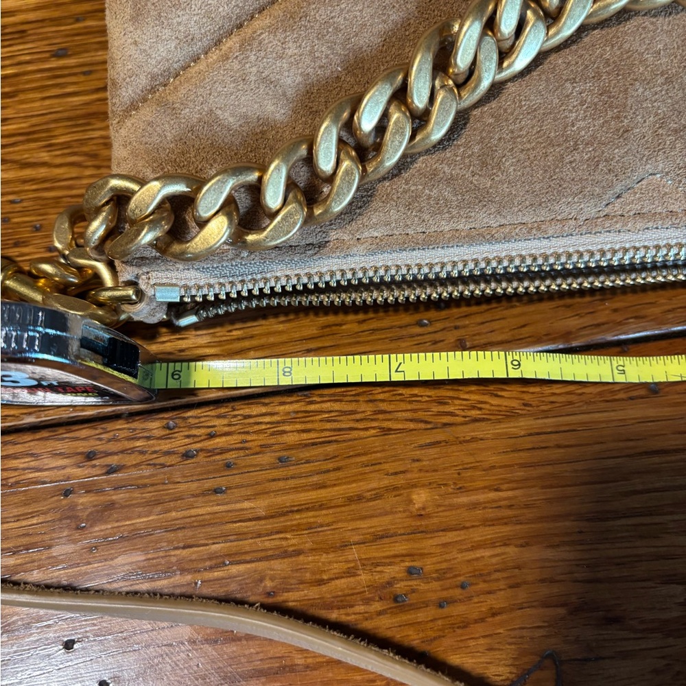 Rebecca Minkoff Tan Crossbody Bag with Gold Chain - Picture 13 of 15